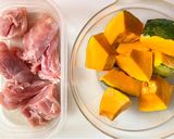 ほっとする味♡鶏肉とかぼちゃの煮物作り方1写真