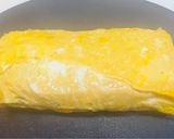 とろけるチーズと鰹節が入った玉子焼き作り方3写真