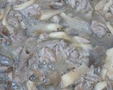 あわび茸と豚肉のマスタードパスタ作り方2写真