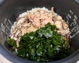 食物繊維たっぷり♪きのことツナのわかめごはん✨作り方7写真