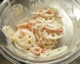 レンコンとカニカマのかき揚げ作り方3写真