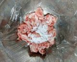 今夜の夕飯！豚バラ白菜八宝菜中華丼主菜作り方4写真