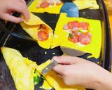 ホットプレートで大量生産♪お好みオムレツ作り方3写真