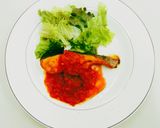 栄養士の卵☆鮭のソテー・トマトソースかけ作り方4写真