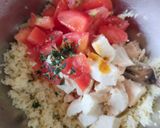 トマトとサラダチキンのスパイシークスクス作り方4写真