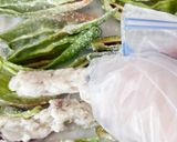 【2種袋で簡単】万願寺とうがらしの海老詰め作り方10写真