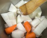 圧力鍋で大根とひき肉の煮物作り方2写真