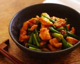 にんにくの芽と鶏むね肉の焼肉のタレ和え作り方9写真