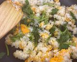 ニンニクみつばチャーハン大葉添え作り方4写真