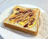 あみ海老と鰹節のお好み焼き風トースト作り方5写真