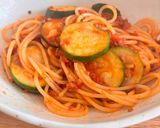 夏野菜☆ズッキーニ挽き肉のトマトパスタ作り方7写真