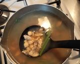 ひよこ豆とあさりとにんにく芽スープ作り方1写真