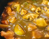 メイプルシロップの甘口チーズ玉子カレー作り方3写真
