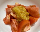 切って和えるだけ！トマトの姜葱醤和え作り方2写真