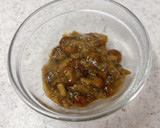 白菜漬けと納豆の卵とじ♪なめこがけ作り方1写真
