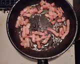 簡単⭐︎青菜とパンチェッタのクリームパスタ作り方2写真