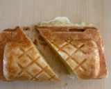焼き立てスイートポテトパイ🩷バニラアイス添え🩵作り方8写真