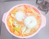 水餃子と春雨の野菜スープ鍋作り方6写真