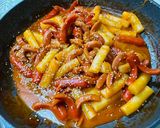 赤ウインナー入り甘辛ケチャップトッポギ作り方7写真
