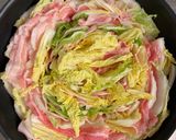 白菜と豚バラ肉のミルフィーユ鍋⭐︎洋風作り方5写真