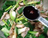 葉たまねぎと豚こま肉のゴマ油醤油炒め作り方7写真