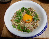 不器用卵白メレンゲ魯肉飯風挽肉丼作り方5写真