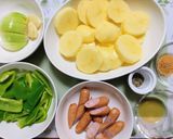 子供喜ぶ簡単夕飯ピーマン入りジャーマンポテト副菜作り方1写真