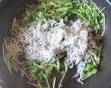 豆苗としらすの卵炒め作り方4写真