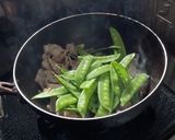 豚肉と絹さやの炒めもの作り方4写真
