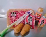 ＊じゃがいもと長ネギと牛肉の甘辛炒め＊作り方1写真