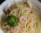 とっても簡単★魚介のめんつゆバターパスタ作り方4写真