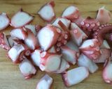 たことトマトの和風サラダ作り方1写真