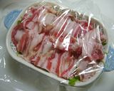 レンジで簡単！巻かない豚バラ豆苗作り方3写真