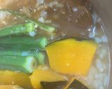 オクラと南瓜のカレークリーム煮🎃作り方3写真
