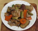 なすときゅうりと豚肉の甘酢炒め作り方14写真