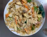 お一人様野菜たっぷりキムチウスター味炒飯作り方18写真