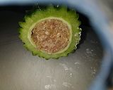 ゴーヤの味噌ひき肉詰め揚げ作り方2写真