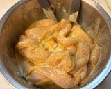 鶏むね肉とヤーコンのマヨカレー炒め。作り方3写真