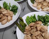 鶏むね肉と季節の野菜（ ゴーヤアスパラシシトウ）作り方13写真