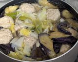 今日の鍋🍲大豆と豚ひき肉団子のみぞれ鍋作り方4写真