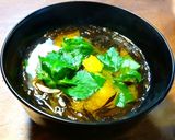 芽ひじき、じゃがいも、三つ葉のお味噌汁 作り方4写真