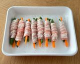 【レンチンでお弁当おかず】豚肉の野菜巻き作り方2写真