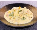 簡単！夕飯に！かぼちゃときのこのクリーム煮作り方5写真