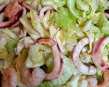 簡単ランチ！イカと海老とエンドウの焼そば作り方5写真