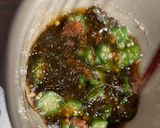 ネバネバ夏麺！もずく酢とオクラの梅味素麺作り方3写真