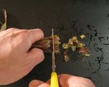 フキの煮物&肉味噌炒め&皮茶作り方12写真