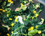 冷凍野菜／ほうれん草の玉子チャーハン作り方1写真