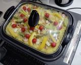 ホットプレートでシーフードパエリア作り方7写真