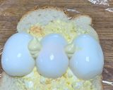 今日の朝ごはん！休日にたっぷりタマゴサンド作り方5写真