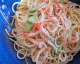 桜エビとブロッコリー茎の鮮やかパスタ♡作り方9写真